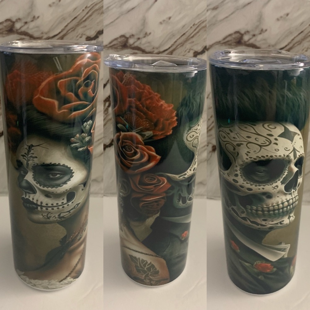 Skull roses ranchera tumble cup